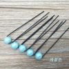 Metal hairgrip for bride, classic Chinese hairpin, tools set from pearl, 6cm