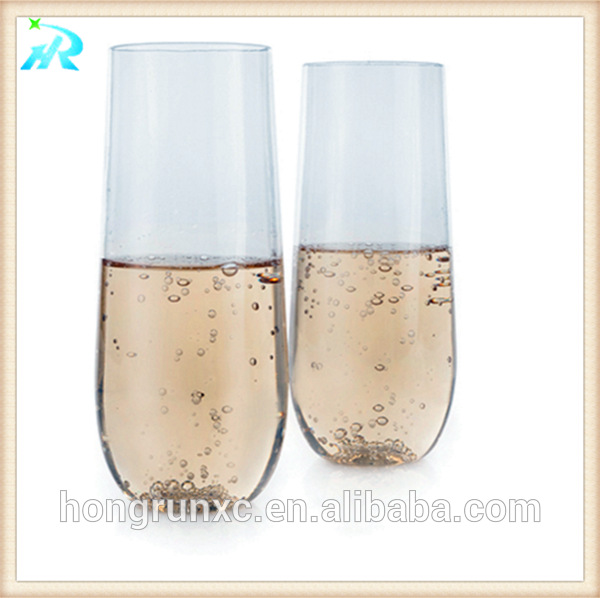 創(chuàng)意新款塑料香檳杯 郁金香花型塑料酒杯 塑料香檳杯