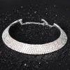 Fashionable accessory, choker for bride, crystal, short necklace, Korean style, wholesale, diamond encrusted