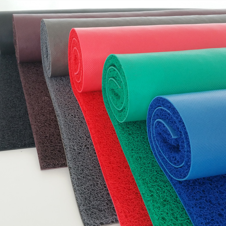 Espesado de corte de alambre anillo pie alfombra de PVC alfombra de puerta al aire libre engrosada antideslizante alfombra de piso alfombra roja