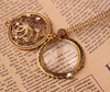 Fashionable magnifying glass, retro necklace, pendant, accessory, European style, wholesale