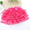 Summer dancing girl's skirt for elementary school students with bow