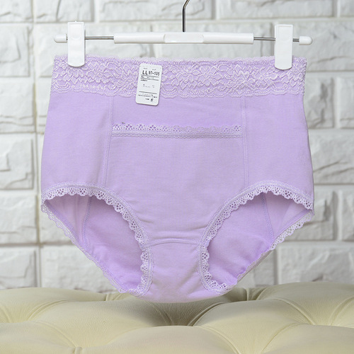 Women's High Waist Cotton Crotch Cloth Menstrual Panties Comfortable Lace Pocket Warm Baby Menstrual Panties