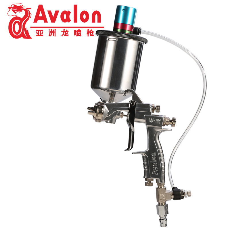 台湾亚洲龙W-101A喷枪珠光漆金属漆喷枪珍珠漆搅拌喷枪搅拌喷漆枪