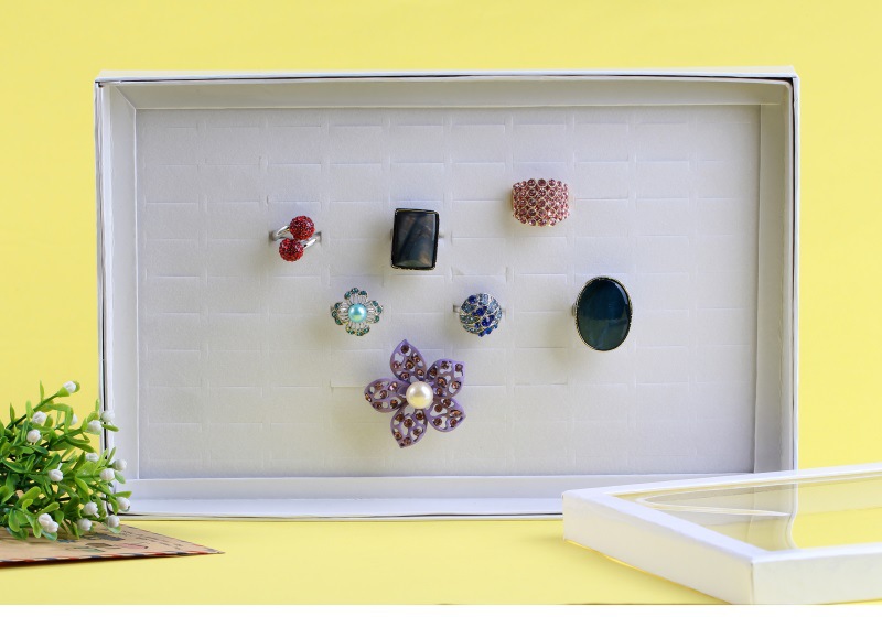 Shop Display Box 100 Hole Ring Display Box Transparent World Cover Dust Box Wholesale Nihaojewelry display picture 9