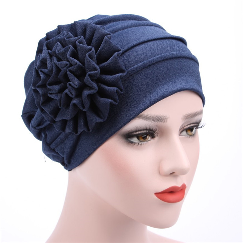 Women's Ethnic Style Solid Color Flower Beanie Hat display picture 1