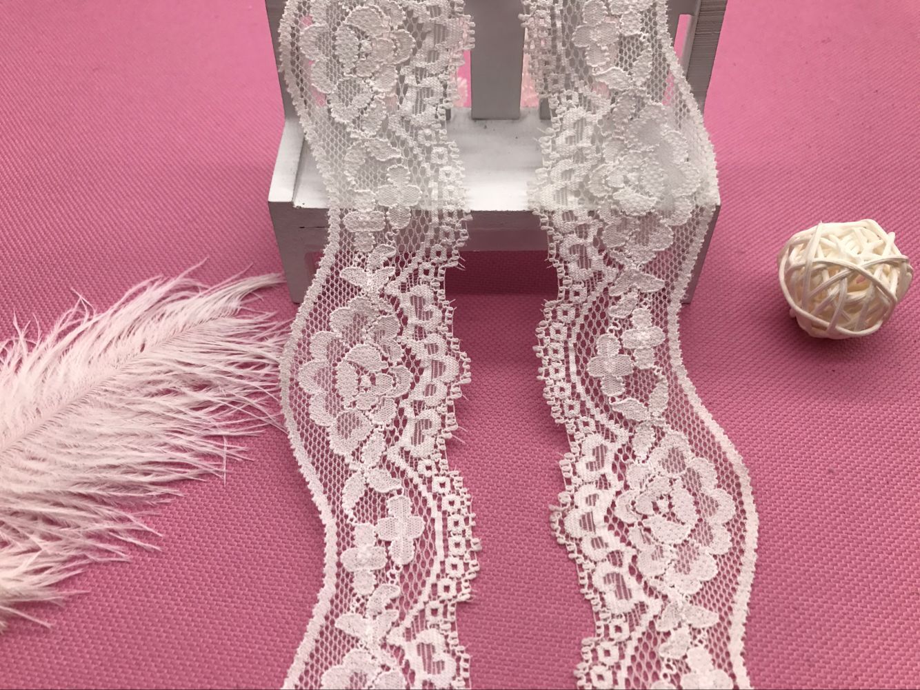 弹力花边氨纶花边厂家直销长期现货供应3010# 宽度4.5CM