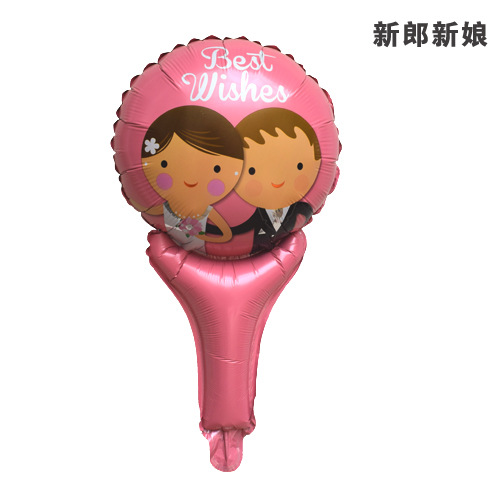 手持棒新郎新娘