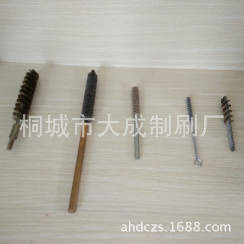 供应清扫杆刷 钢管去锈毛刺磨料刷 钢丝清洗内孔管道毛刷 洗瓶刷
