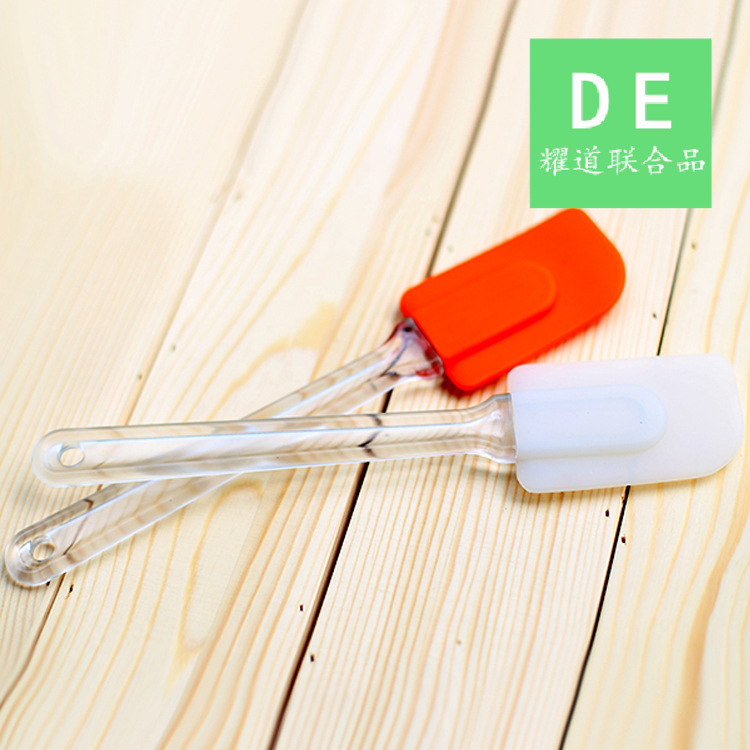 彩色中号食品  长柄硅胶刮刀 奶油刮刀 面粉刮刀 烘培用具