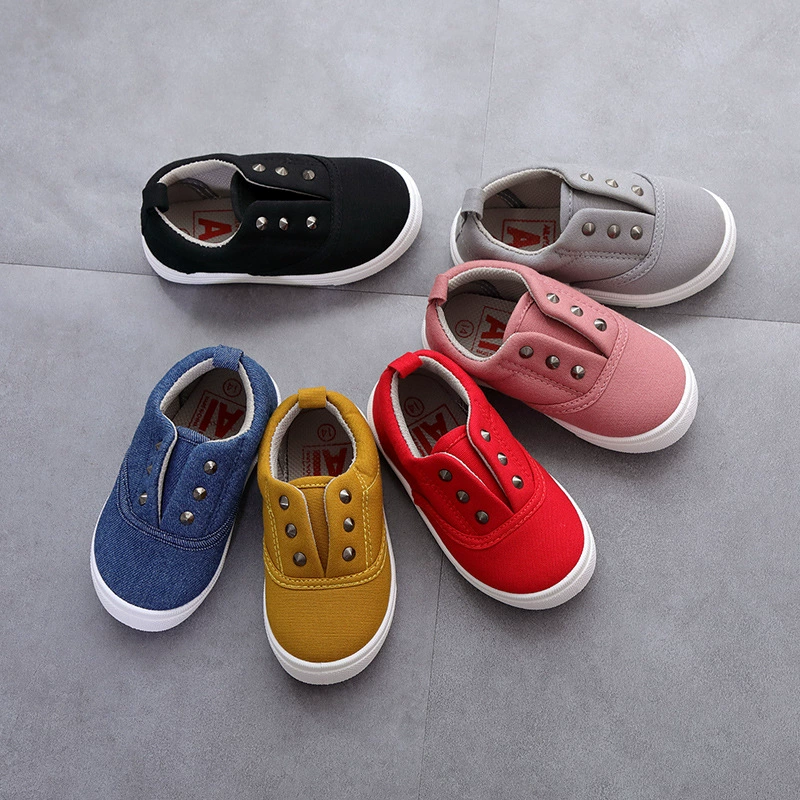 [Loss Clearance] Корейская версия детской парусиновой обуви для мальчиков и девочек Liu Nail ретро модная детская обувь для детей От 1 до 7 лет