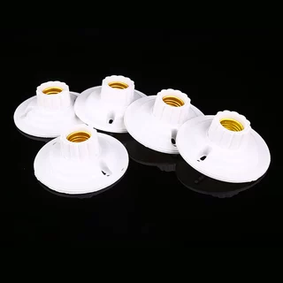 厂家定制塑料梅花灯头e27PP塑料阻燃灯头抗压灯座螺口平灯头加工