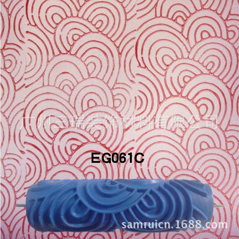 7 pulgadas rodillo de impresión herramienta arte pintura pared moleteado líquido papel pintado rodillo de impresión pintura rodillo moleteado rodillo