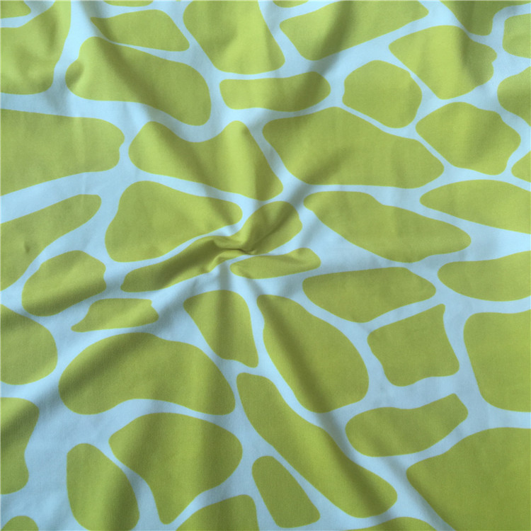 厂家来样加工定制 锦氨四面弹印花针织布 时尚泳装面料