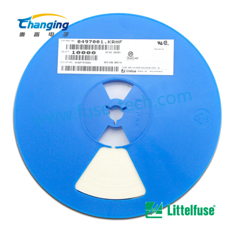 力特0402贴片一次性熔断保险丝 0497001.KRHF 1.0A 32V 超小型
