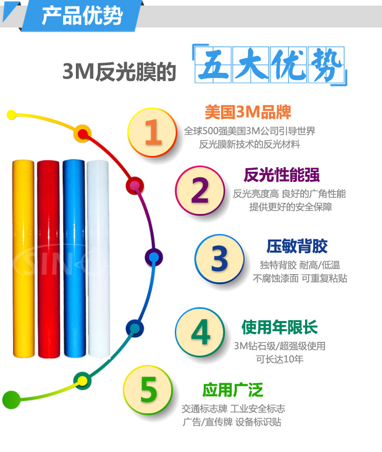 3M 4091 钻石级反光膜 黄色 1.219米*45.72米