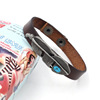 Fashionable retro metal accessory, turquoise leather bracelet suitable for men and women for beloved, Korean style