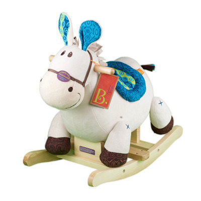 B.Toys Rocking Horse children woodiness Rocking chair Rocking Horse Holiday gifts 18 A month BX1512Z