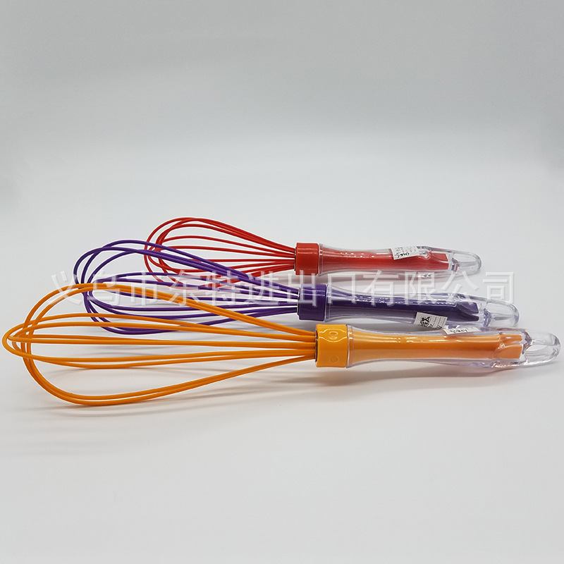 Wholesale of kitchen tools such as baking cake egg beaters and dough mixers, crystal handles, and silicone egg beaters detail image 3