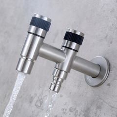 Thickened 304 stainless steel multifunctional washing machine faucet single cold water faucet quick opening into the wall pool small faucet