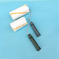 廠家4寸6寸刷牆油漆乳膠漆中毛滾筒刷小滾筒刷黃彩條黃藍滾筒刷