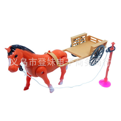Electric horse drawn cart Pull the car Electric pony Pull the car Slalom Horse-drawn vehicles new pattern Stall Toys wholesale