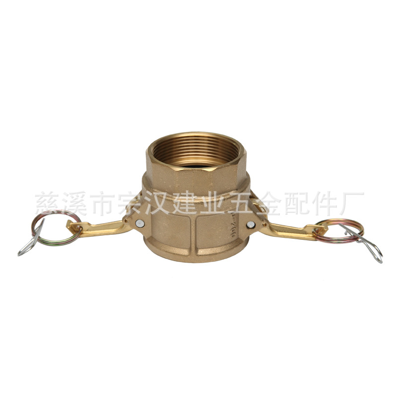 【优质厂家】黄铜凸轮锁紧扳把式快速接头 CAMLOCK D型母头内牙