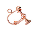 半球螺丝耳夹耳環 无耳洞可调节带挂孔 diy波头螺旋耳环配件耳坠