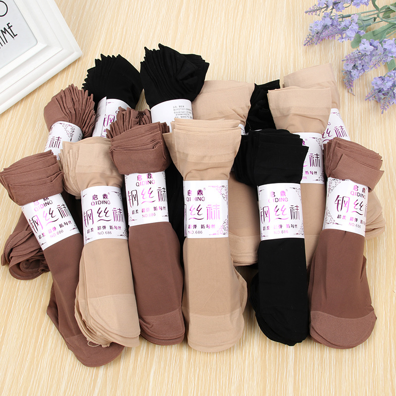 Miss Xia Ji Flesh-colored stockings Anti-hook wire lady Silk stockings Short stockings Silk stockings