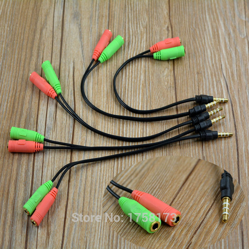 3.5mm一分二音频线aux音频线手机通用耳机音响延长分线器红绿双色