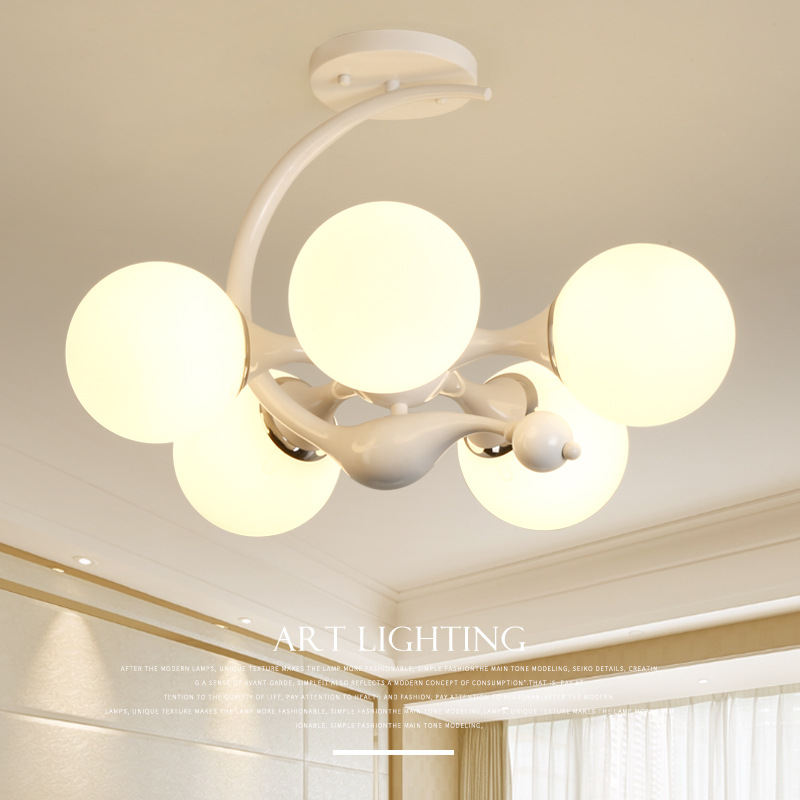 Simplicity Living room lights Art Northern Europe Iron art led Ceiling lamp bedroom Restaurant Study a chandelier originality Lighting