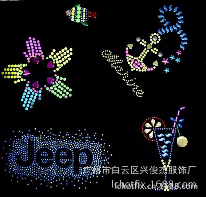 厂家专业生产服装烫钻图案 八角片烫图 一流服务一流品质