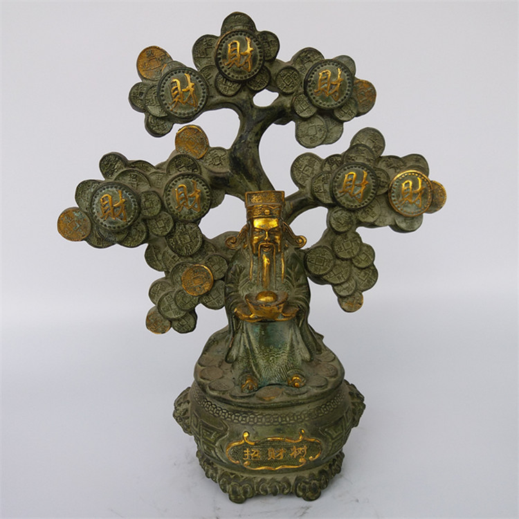 Metal Crafts Home Furnishing Office Gifts Pure copper tree ornaments Housewarming Opening gifts