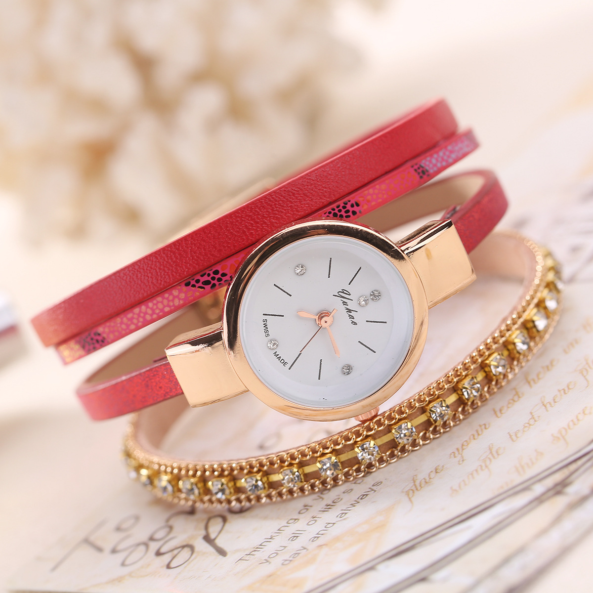 fashion Ladies watch (white)NHHK0897-white