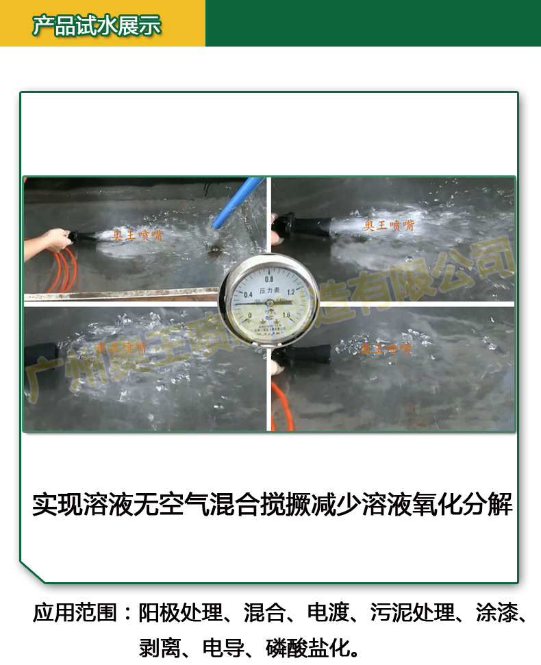 喷嘴产品试水展示