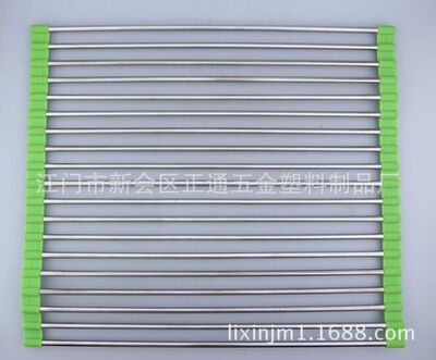 Manufacturers Foldable silica gel Drain shelf 304 Stainless steel sink Shelf Kitchen glove