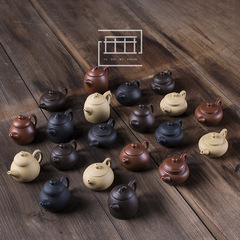 Small purple sand teapot, creative and personalized mini small teapot, tea ceremony tabletop for tea play, tea pet ornaments