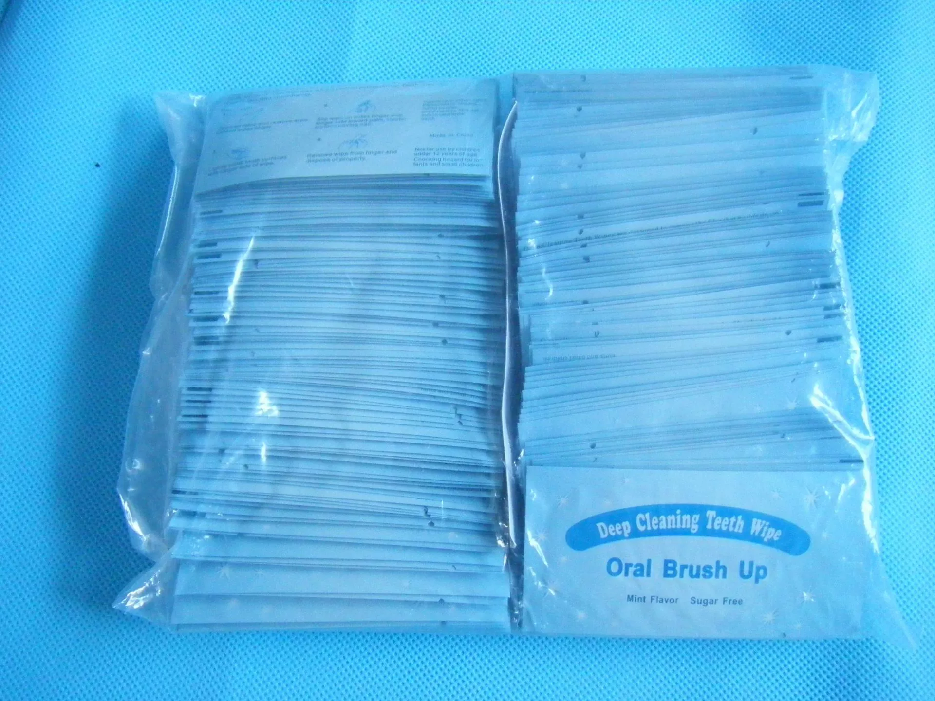 Нетканые зубные протирки со вкусом мяты