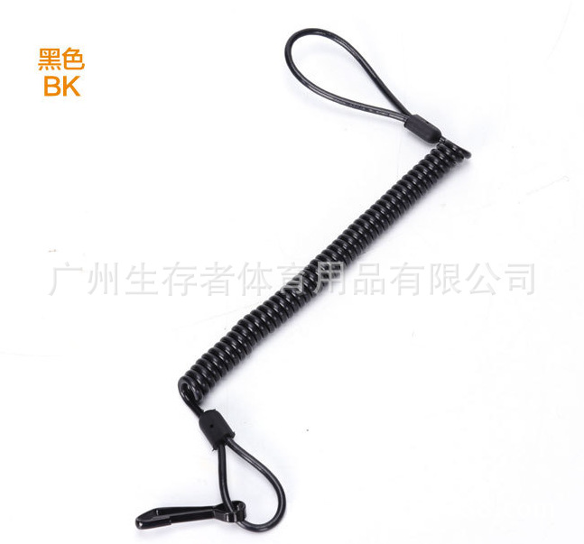 生存者-工厂直销凯夫拉执勤防丢防抢枪绳 军迷弹簧伸缩战术枪绳