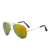 Fashionable retro universal metal sunglasses suitable for men and women, retroreflective glasses