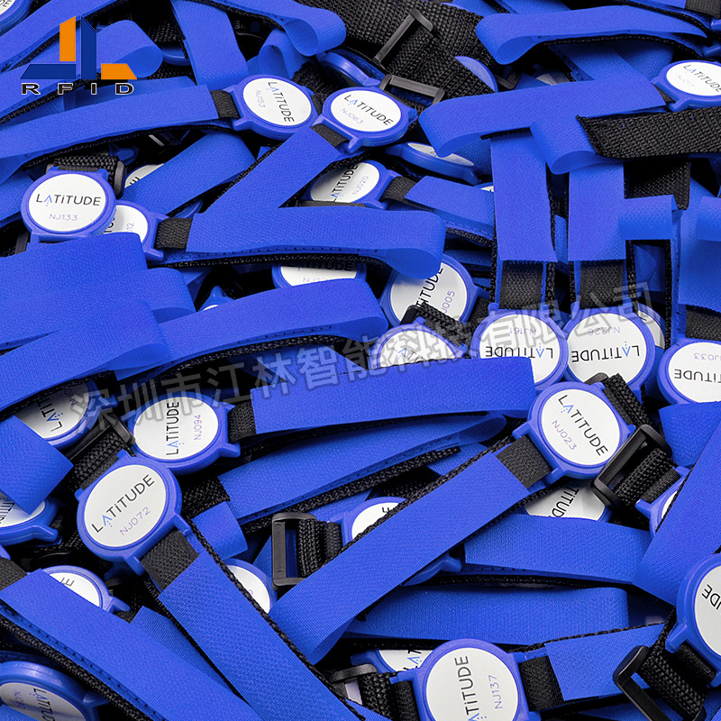 EM4200 低频125KHz rfid尼龙魔术贴腕带 马拉松活动丝印PP带手环
