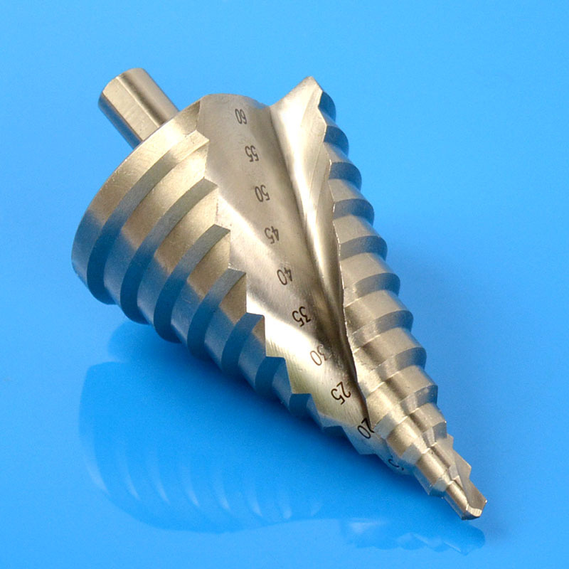 宝塔钻头6-60mm大尺寸开孔器高速钢螺旋槽阶梯钻圆孔工业麻花钻头