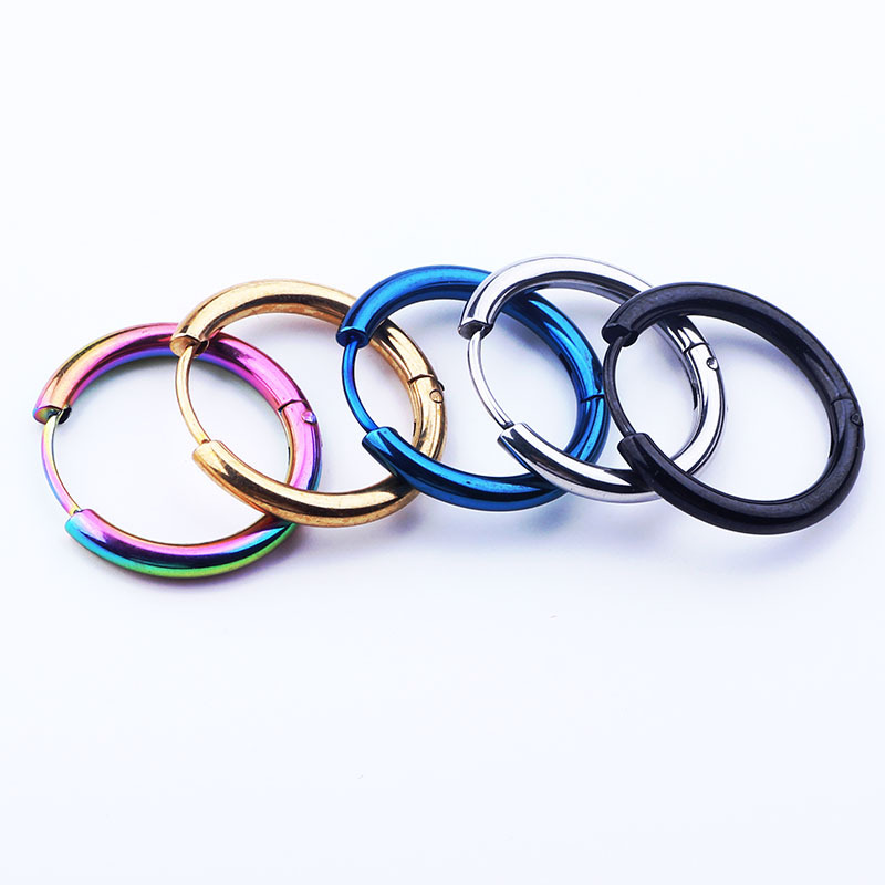 Trendy Men's Women's Titanium Steel Ear Clip Geometric Earrings Couple's Fashion Ear Buckle Stock detail image 7