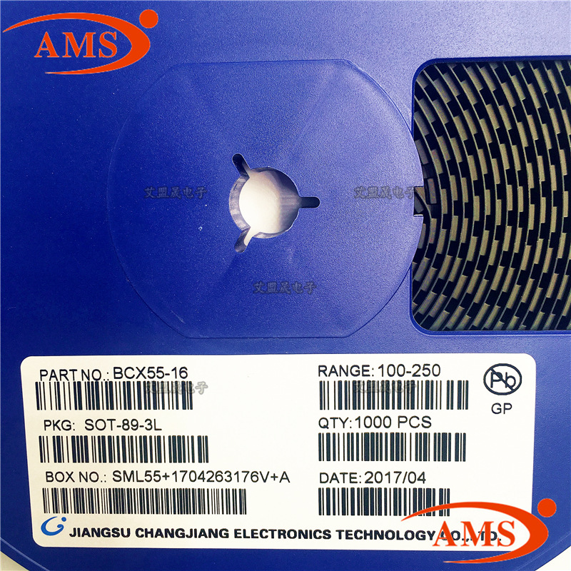BCX55-16 丝印:BM SOT-89 CJ/长电 贴片三极管晶体管 全新现货