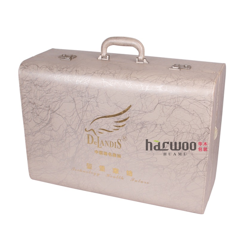 华木定做出口高档蚕丝被皮盒家纺礼品秋冬羽绒被包装盒可来样订做