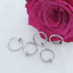 Popular Korean style non-pierced ear clips, no piercings, painless elasticity, 11MM stainless steel spring ear clips wholesale