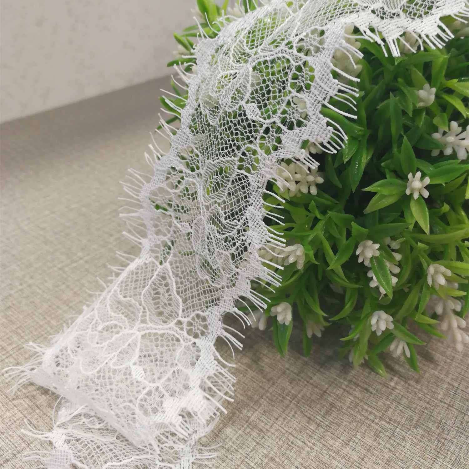 蕾丝睫毛花边 全锦纶花边 饰品配件 尼龙条码 服装辅料 厂家直销