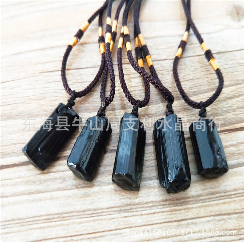 Natural crystal black tourmaline rough p...