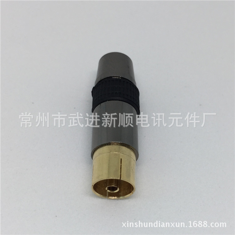 厂家直销高档9.5母tv电视天线插头防潮防水 焊接头