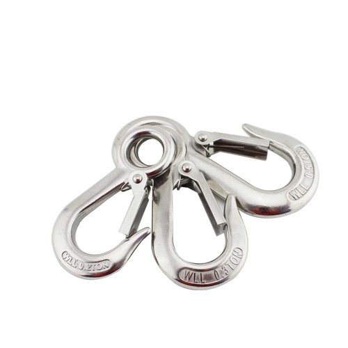 Stainless steel big eye cargo hook lifting hook heavy American cargo hook 0.2T 0.3T 0.5T